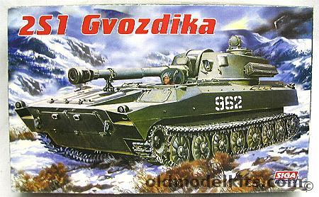 Siga 1/72 2S1 Gvozdika Self-propelled Gun - Poland / Iraq / Finland / Ukraine / Soviet, 72-M09 plastic model kit